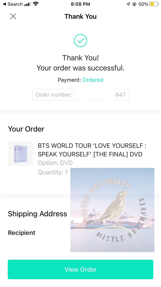 MISTLEBOXSHARER's tweet photo. MISTLE PURCHASE 📦💗
10-23-22 ORDERED 

Thank you for trusting us @O2zcartz 

BOX SHARING FROM SOUTH KOREA TO PHILIPPINES 📦 DM us for more info📩

#MISTLEBOXSHARING
#BOXSHARINGLAGUNA
#MISTLE_PURCHASED https://t.co/Zo2n2C9T4T