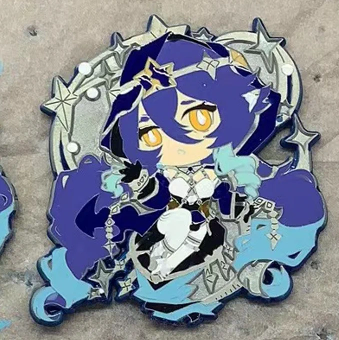 Layla enamel pin are in production - some colors are take correctionsfinally the pin are on 6 cm because the details #原神 #Genshin #layla 