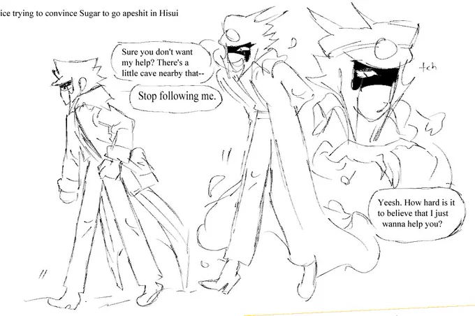 What if .... Sugar's still looking for her human in Hisui but she met this weird guy at least?? 