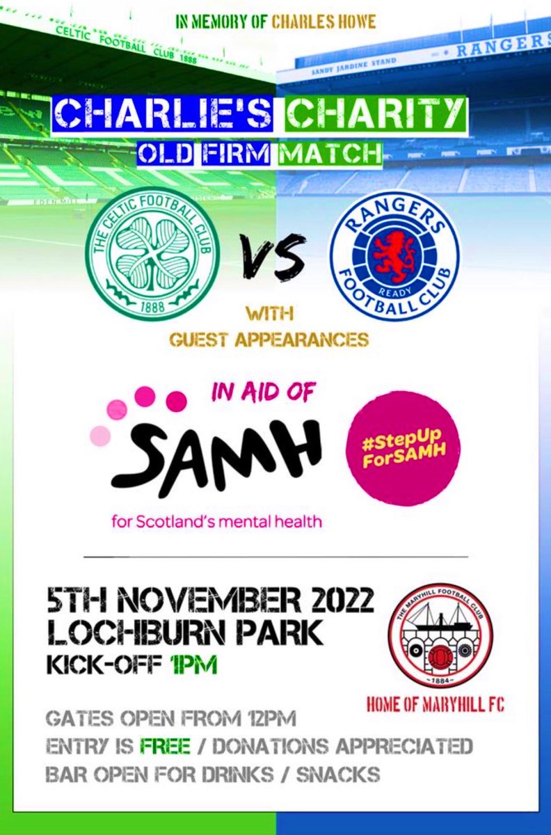 chichowe's tweet photo. @DG_Referee @CharlieMiller76 @robbie7winters @andymclaren7 @FergieCraig @paulrodden @zander_1980 @joshhowe2005 @w99sav @Lyndseycalland2 @wallgeo @garyboyle3 @jordanwheeler97 @jamesenglish0 @GreggWylde39 @FoundationCFC @RFC_Charity @JustGiving #StepUpForSAMH 🐻🍀 https://t.co/GzKISDi0id