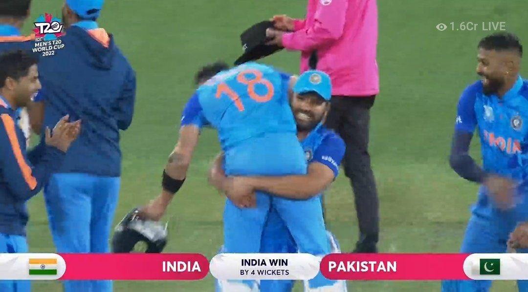 It has been a jaw-clenching match until the very end, a complete turn of tables bringing victory to #TeamIndia The energy and fighting spirit showcased by all the players was brilliant. Congratulations on your outstanding win boys! Jai Hind 🇮🇳 #INDvsPak #T20WorldCup #GOAT𓃵
