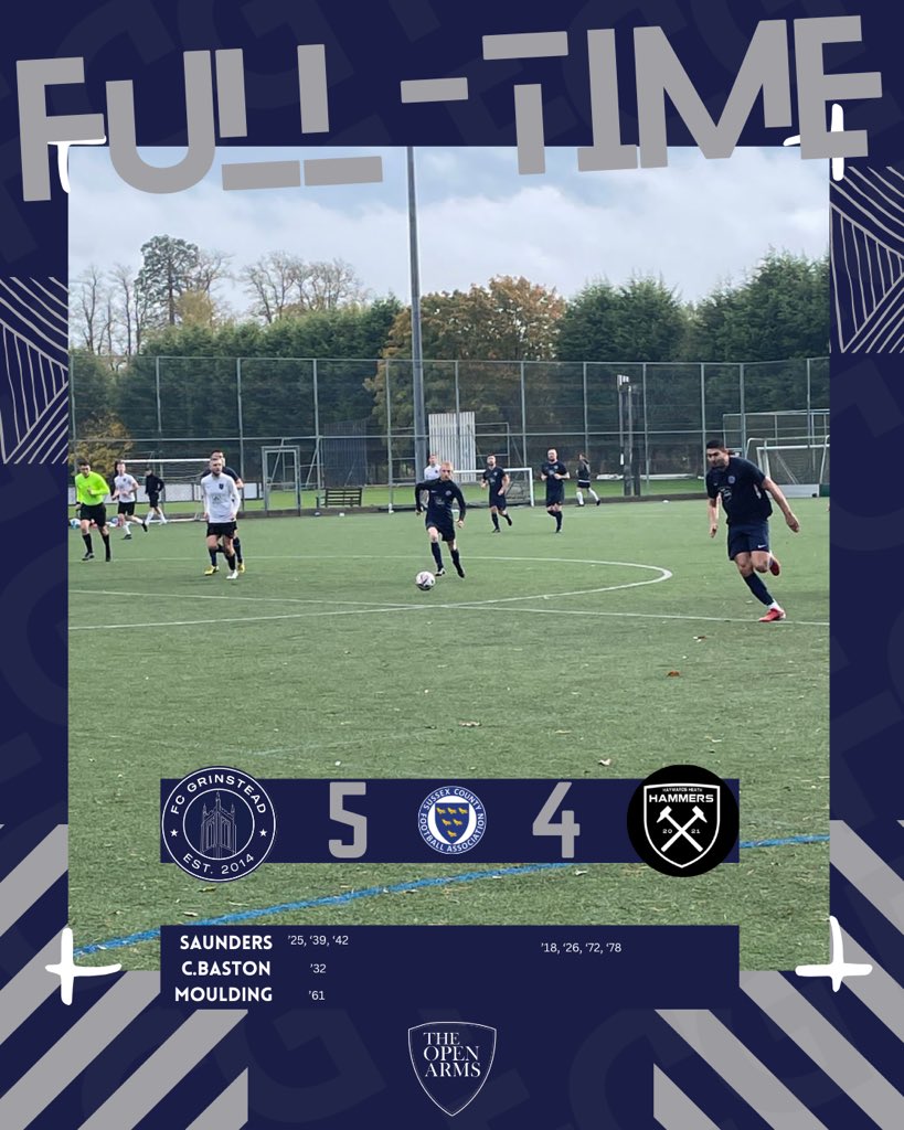 FCGrinstead's tweet image. Full time at the Sports Club

A solid team performance in a great end to end game. 

Thanks to @HammersHeath for the game, see you on the return 🤝