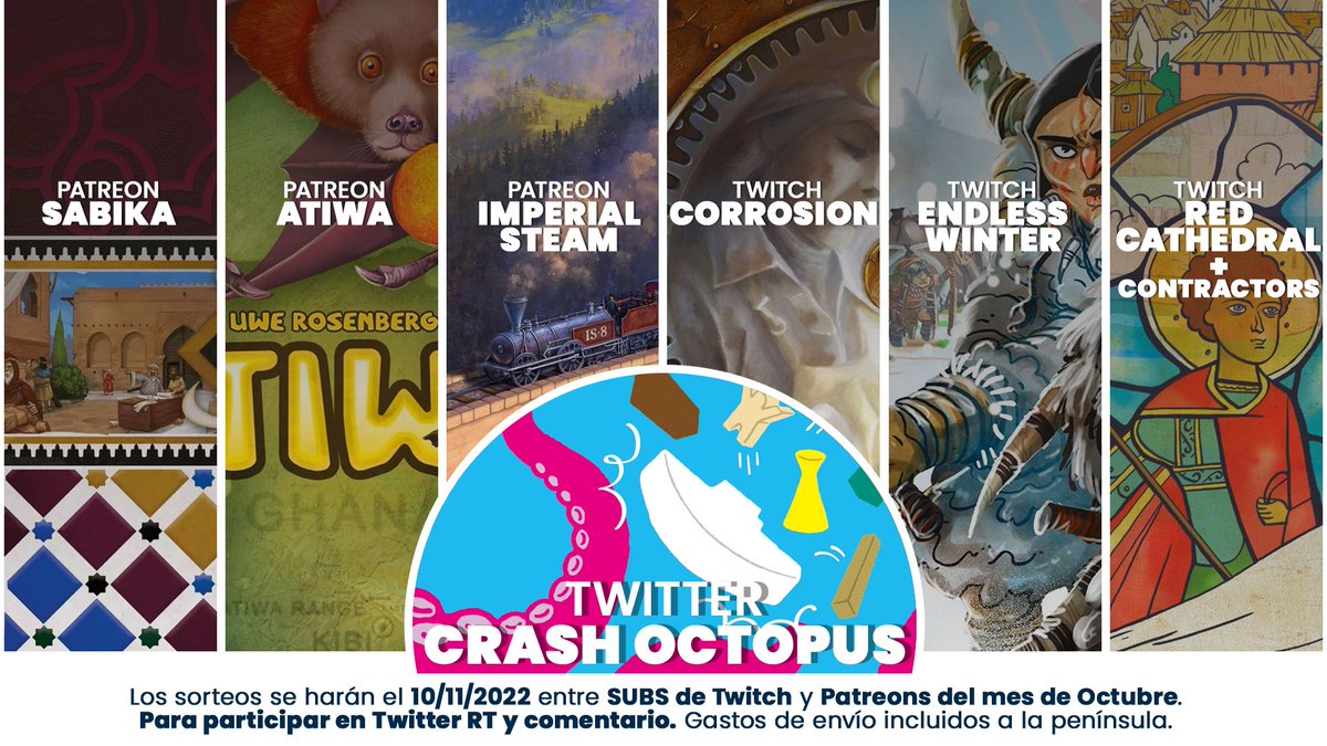 VUELTA A LOS SORTEOS. Ya empezaremos con los sorteos de forma regular a primeros del mes siguiente. Os dejo con los sorteos de Noviembre en Twitch y Patreon. Y el sorteo que vamos a hacer en twitter. Para participar sigue a esta cuenta, comentario etiquetando y RT.
¡Suerte!🔁💙✏️