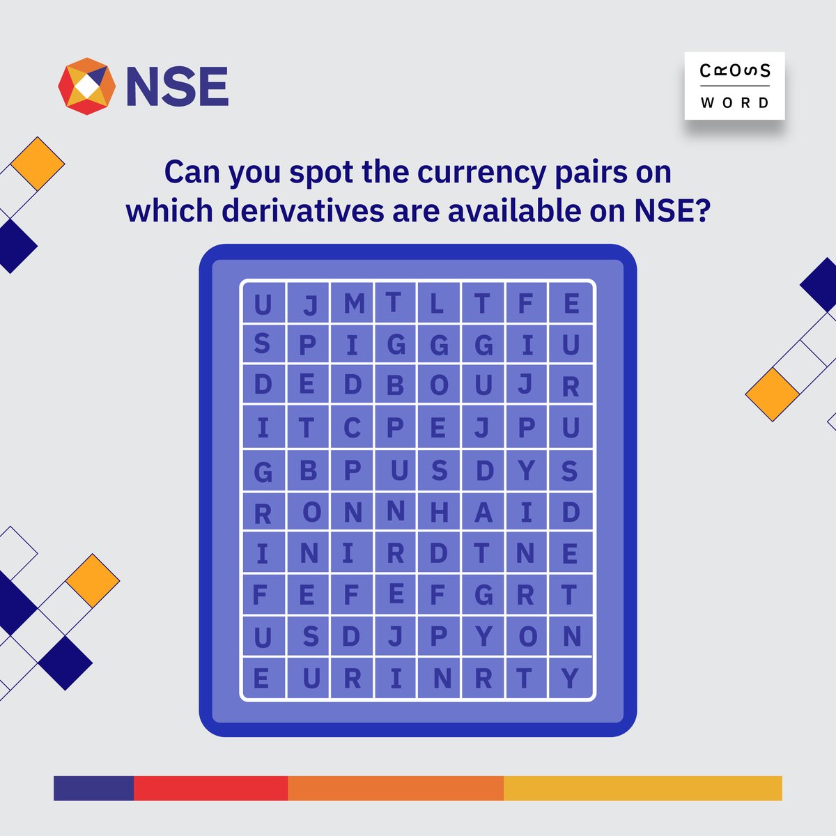 Hint – Options trading on the three hidden currency derivatives was introduced in 2018. Tell us your answer in the comments. #NSE #NSECrossword #StockMarket #ShareMarket