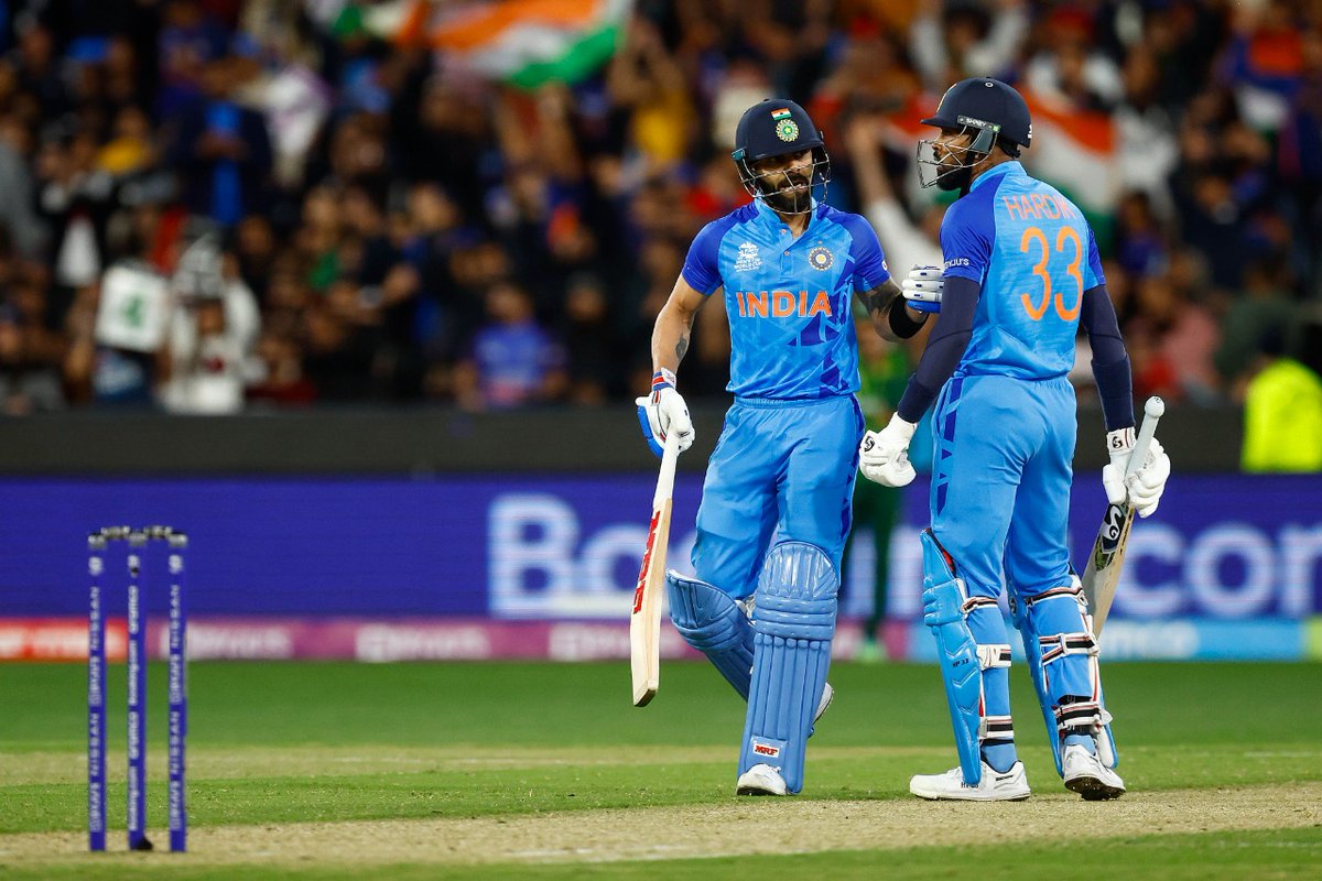 Thriller of a game which has beautifully set up India’s #T20WC campaign!

Crucial contributions by a number of individuals, but a special mention to Hardik’s partnership with Virat which was very crucial for #TeamIndia.

#INDvPAK