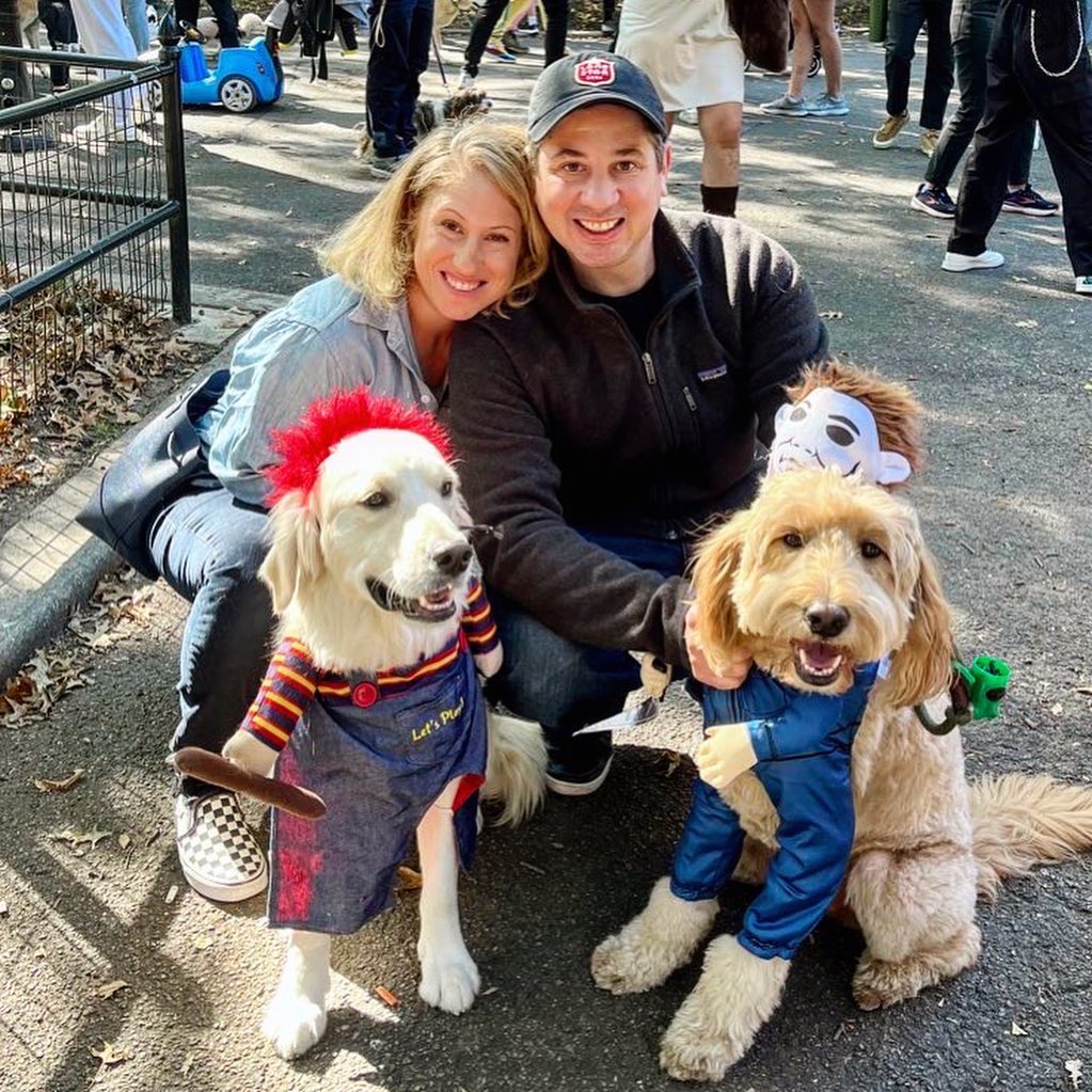 My little #HorrorFam ❤️❤️🐶🎃 #tompkinssquarepark #dogparade #NYC #nycdogs #Howloween