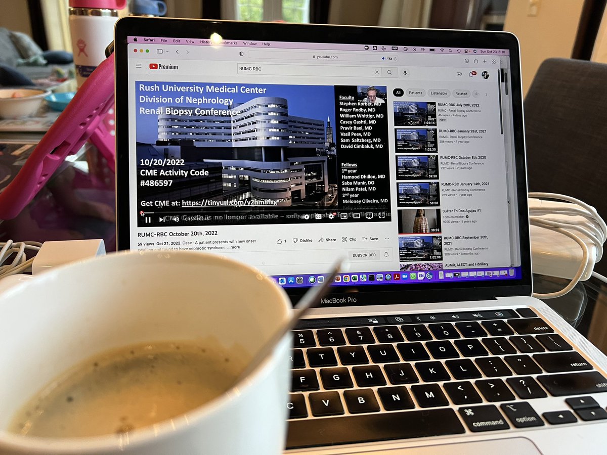 jopelina's tweet photo. #LearningSunday coffee and @Rush_Nephrology biopsy conference and @GlomCon seminar at 11h EST!! Love #GlomConSunday #GNSunday #PodocyteLover https://t.co/Vz8bUbnR3U