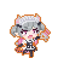 48x48 遊戯王ドット絵ラビュリンス #ドット絵 #遊戯王 #遊戯王OCG #ラビュリンス #白銀の城のラビュリンス #白銀の城の召使いアリアーヌ #白銀の城の召使いアリアンナ #迷宮城の白銀姫  