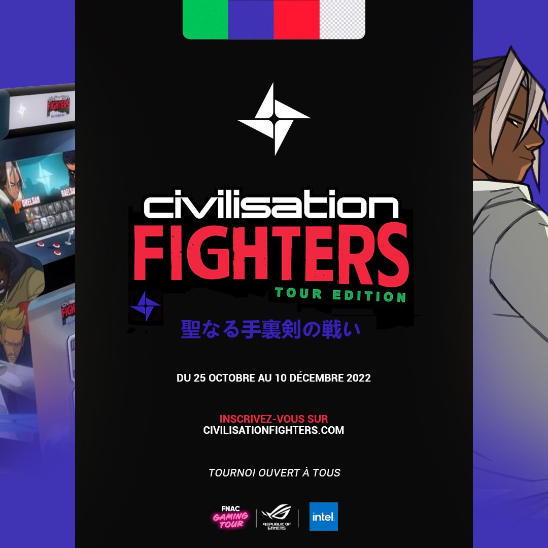 On organise un tournoi de Civilisation Fighters sur la tournée d’automne!! Inscrivez-vous ici: civilisationfighters.com
