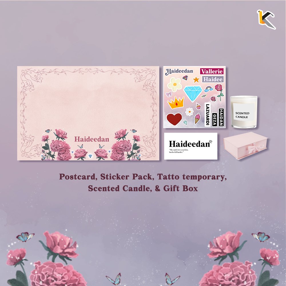Next… ada postcard, sticker pack yang isinya banyak buanget… tatto temporary (yeayy!!! Yang minta tato kemarin nih, mana suaranya?) Scented Candle yang merepresentasikan Haidan dan Vallerie (nanti dapatnya random) sama gift box cantik! <a href="/markablee/">Mark Joel Murao</a> <a href="/vallhaidee/">Vall</a> <a href="/haiidangl/">Haidan</a> 💖💖💖
