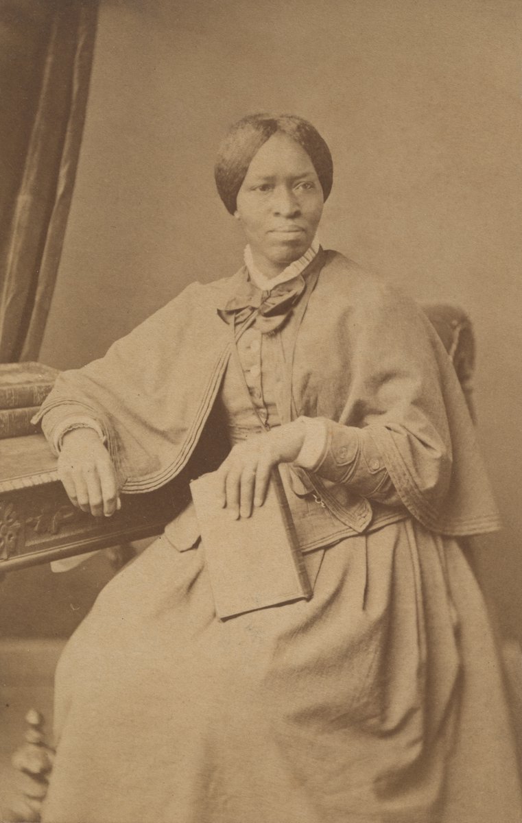 Amanda Berry Smith was born enslaved in 1837, acquired an education, preached her beliefs, traveled the world, & established an orphanage in Illinois in 1899 that became a school. She traveled to England (with her daughter), India, & Liberia & published an autobiography in 1883.