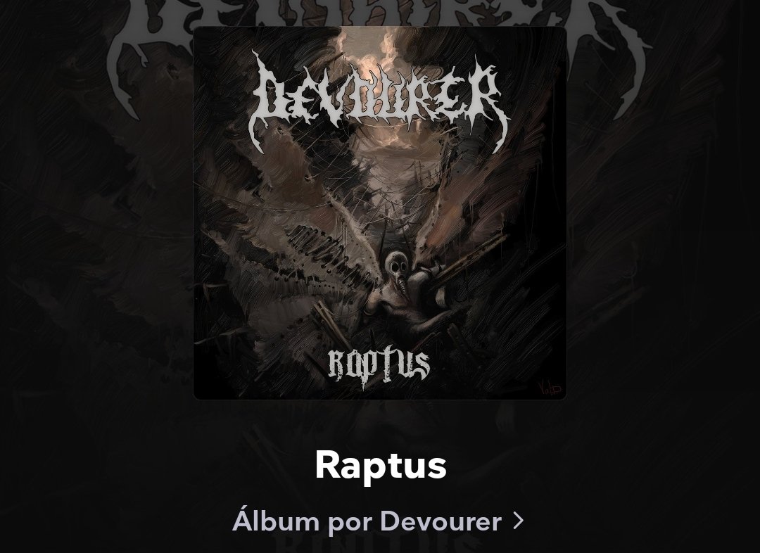 diegostl7's tweet image. Discazo🔥
De mis tops del año...🤘🇸🇪

El black puede tener matices interesantes en las guitarras cuando la psicodelia sombría se junta con el poder de las tinieblas, la batería es un tanque destructivo y un demonio canta con voz siniestra 😈
#Devourer
tidal.com/album/215941304