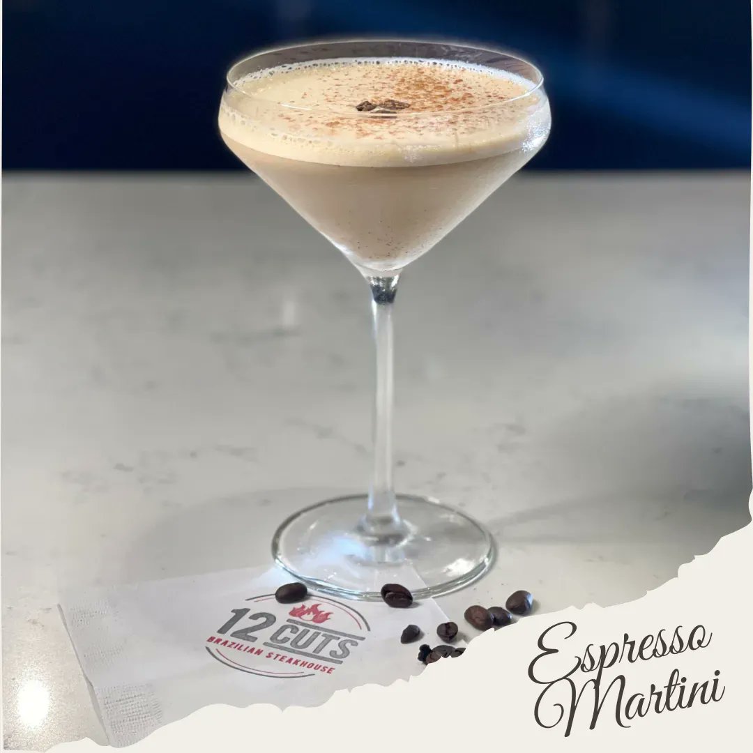 12CutsSteak's tweet photo. An espresso martini is a great addition to any meal at 12 Cuts Brazilian Steakhouse. Why not try one with Pampas Brunch today! #12Cuts #Brunch #EspressoMartini #SundayBrunch #PampasBrunch #NorthDallas #NorthDallasBrunch https://t.co/ylptH7RQPg
