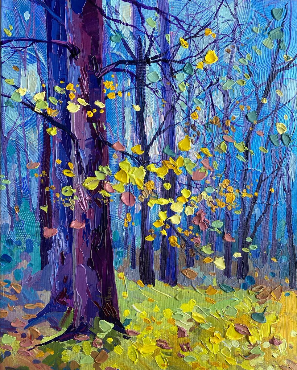 acrylic on canvas 40 * 50 cm "the harbinger of winter" 2021. #painting  #paint #painting🎨 #acrylicartwork