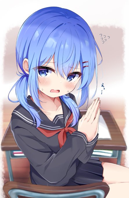 後ろの席の男子にノート貸してほしいと頼むも断られる娘 