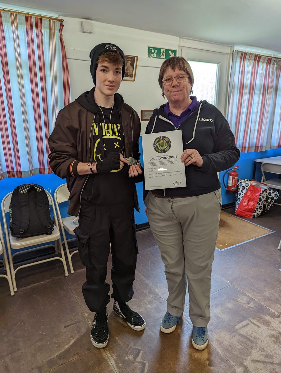 And of course, special congratulations to Ethan, who in completing Module K, completed his Young Leader award! Well done Ethan 😁 #scouts #scouting #youngleaders #award