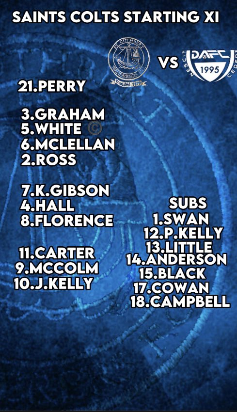 SaintColts's tweet photo. The Colts line-up versus Dumfries Athletic ⬇️ #monthecolts https://t.co/ZxLt7Sn8u1