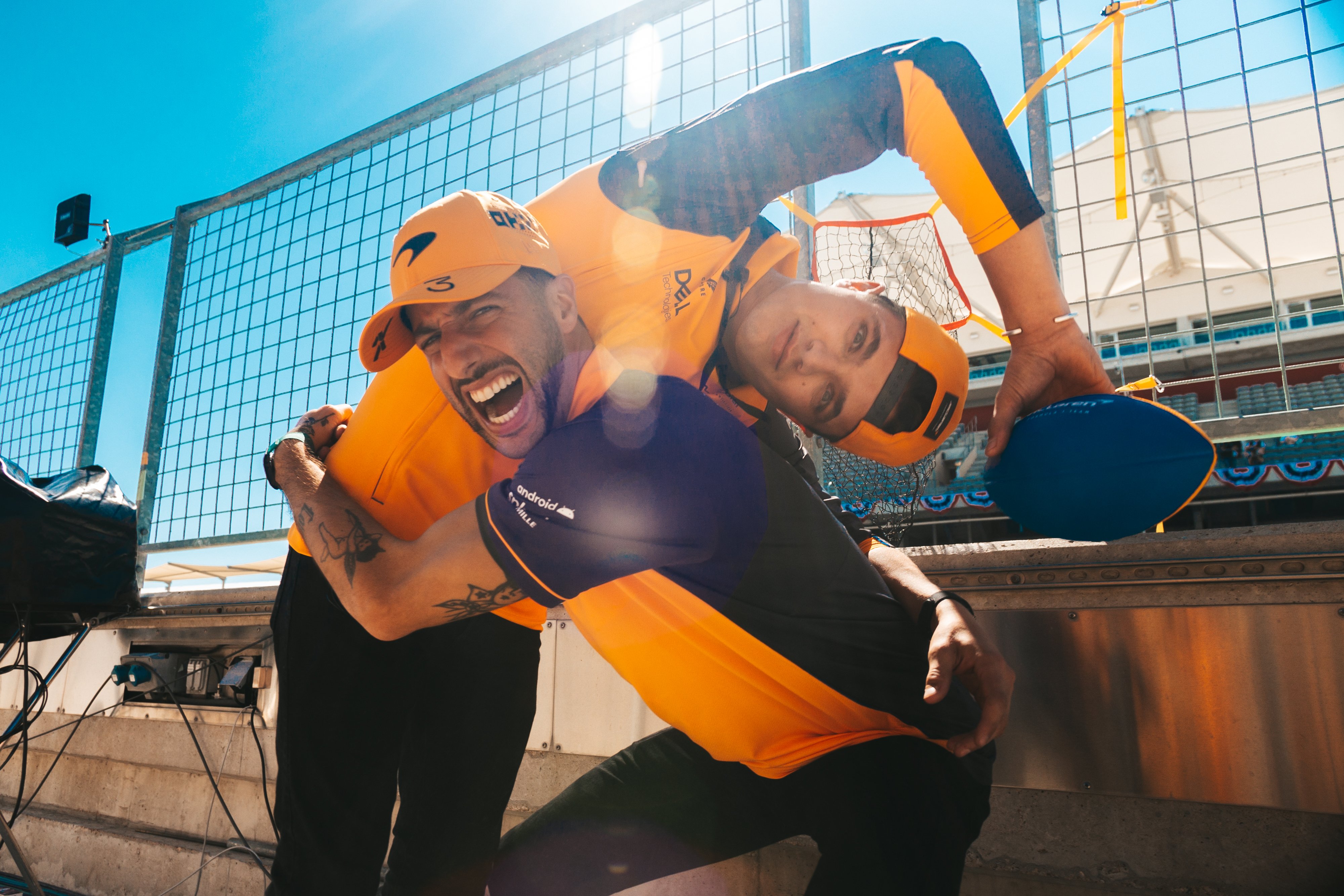 Lando Norris and Daniel Ricciardo at the F1 2022 US Grand Prix