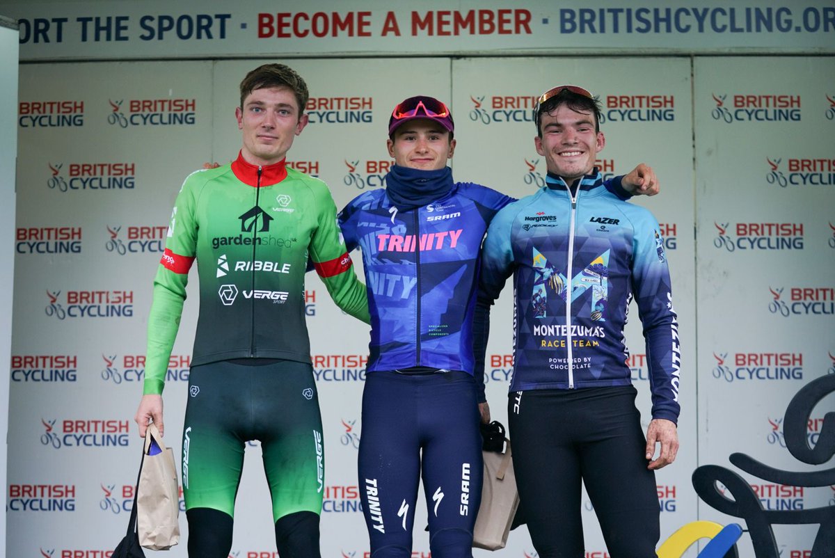 A round of applause for the elite men's podium 👏 🥇 Cameron Mason 🥈 Ben Chilton 🥉 Toby Barnes #NatCXTrophy