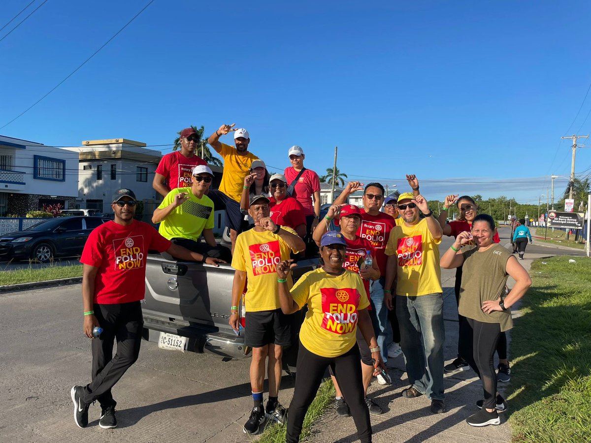 BelizeRotary's tweet photo. A gorgeous Belizean morning for the Annual Polio Walk 🇧🇿 @Rotary4250 #endpolionow #EndPolio https://t.co/23HFBouNV5