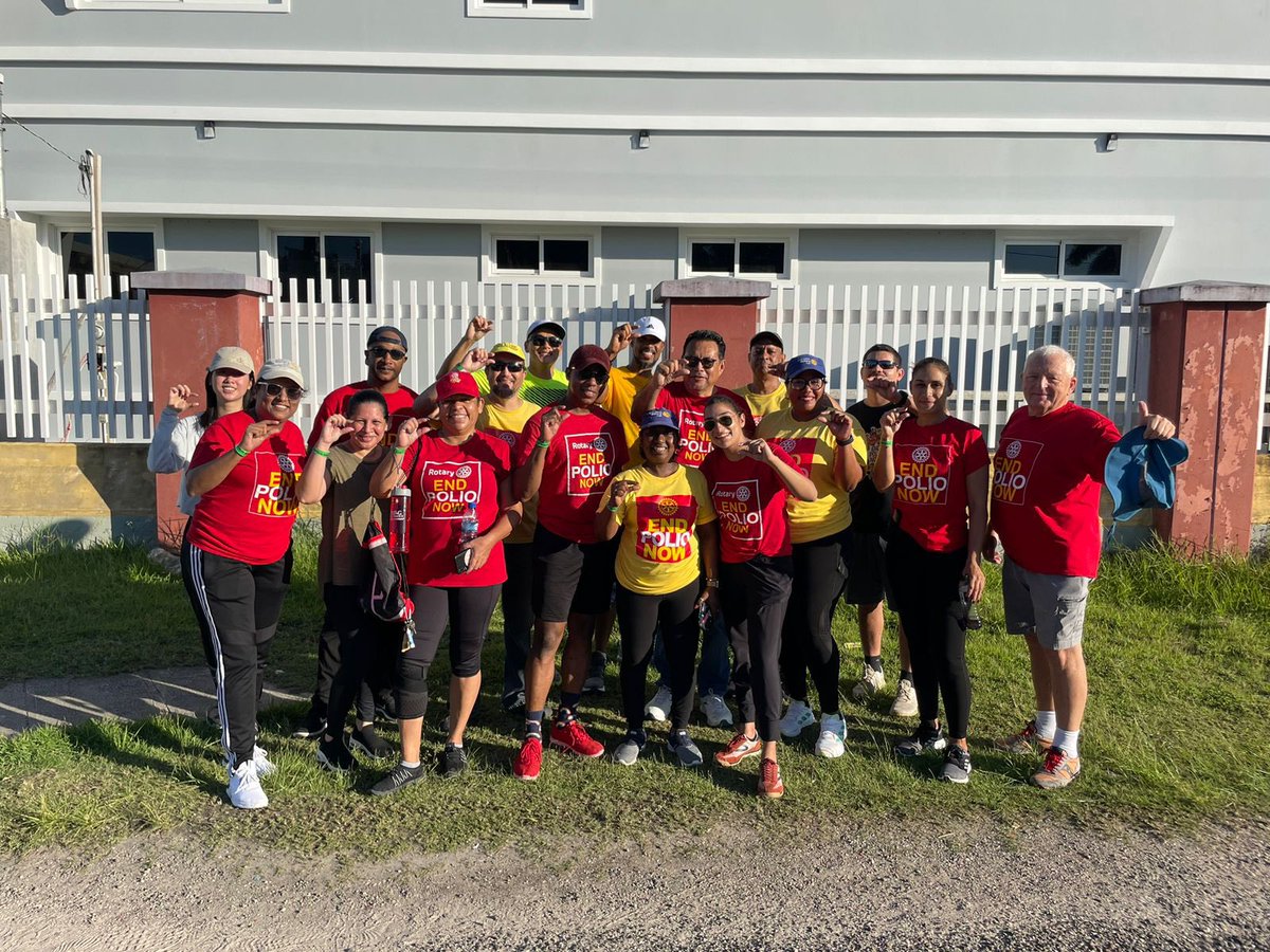 BelizeRotary's tweet photo. A gorgeous Belizean morning for the Annual Polio Walk 🇧🇿 @Rotary4250 #endpolionow #EndPolio https://t.co/23HFBouNV5