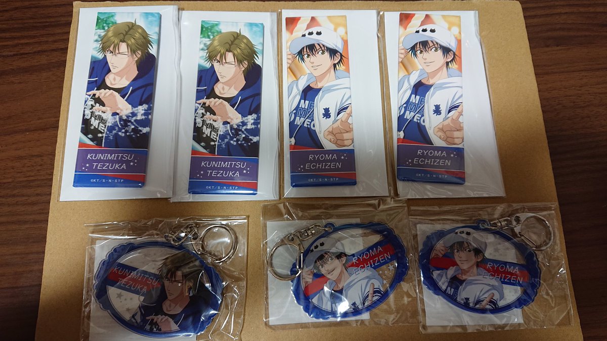 yu___yu___2's tweet photo. 【交換】新テニスの王子様 RisingBeat くじメイト Best team！ 青学ver. アニメイト 新テニ アクリルキーホルダー ロング缶バッジ

譲
B賞:越前2 手塚1
C賞:越前2 手塚2

求→B9、C9海堂

お取引が流れてしまったため探しております
まとめての方優先
郵送希望 https://t.co/GxXsYVdMxe