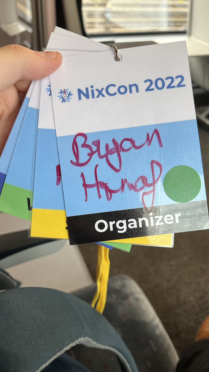 Wow. #NixCon Paris 2022 was amazing! It flew by. I’m barely able to process it even started. 😅 Lots of great talks, people, and atmosphere.

Hope to see everyone again next year! ❄️👋

P.S. I might have ~~stolen~~ collected a few badges. 🥲

<a href="/nixos_org/">NixOS</a> <a href="/tweagio/">Tweag by Modus Create</a>