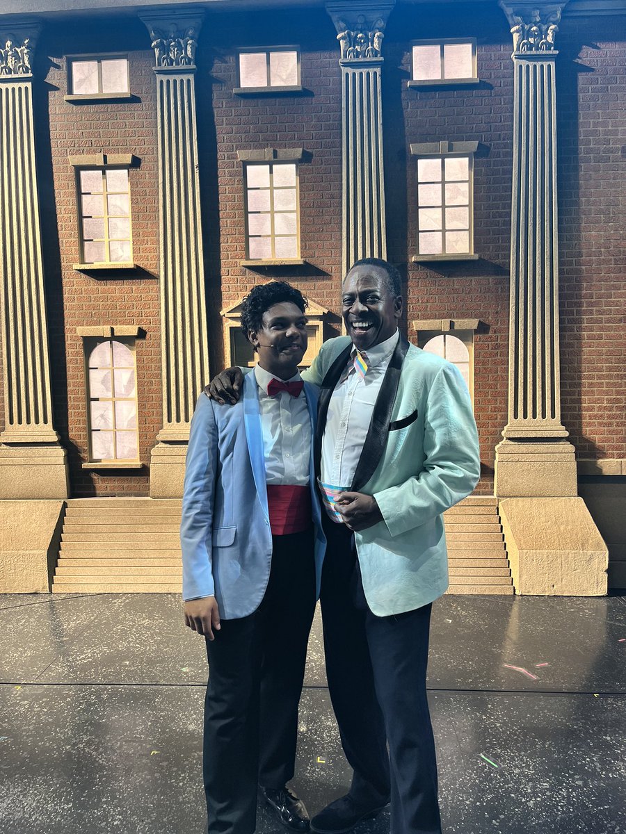tavio_wright's tweet photo. To be able to share the stage with THE Marvin Berry (Harry Waters Jr) the other night and sing the iconic ‘Earth Angel’ with him was an absolute epic moment @BTTFmusical. It was truly a moment I’ll never forget. https://t.co/eoKyuWo0UV