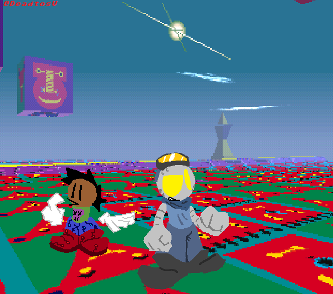 DeadtosV's tweet photo. Beiper: chetas donde estamos?
Chetas: ni idea, quizas son las backrooms?
(estan en el LSD dream xd) #LSDdream #PSX https://t.co/MnrijaAkN8