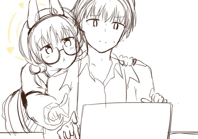 モエと先生の距離感はこんな感じが良いなぁ…
#ブルアカ 