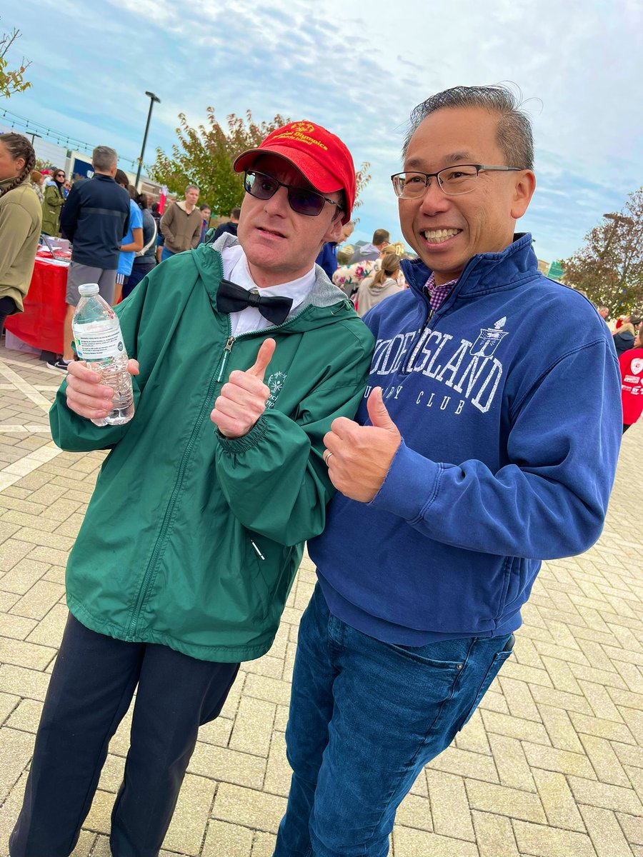 AllanFungRI's tweet photo. So proud of all of our Special Olympians - like my sister Arlene - &amp; their families as they led our annual 5k in Garden City! #InclusionRevolution https://t.co/fzMk0Fyi5T