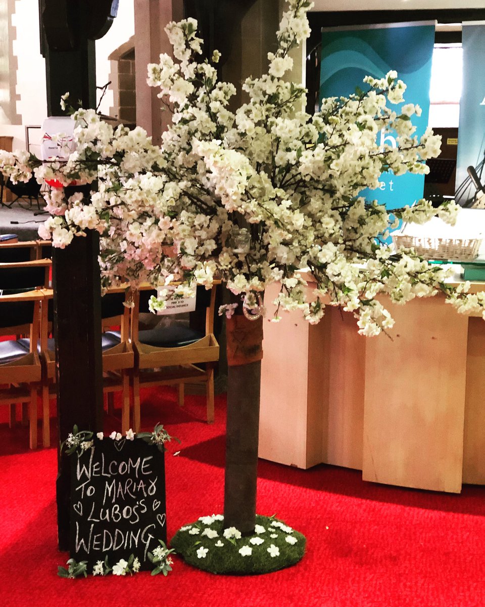 Yesterday marked our cherry tree’s first wedding.  Its creation was a team effort but special thanks thanks to Alexander Cohen &amp; Chieko for their papier-mâché skills.  We’re indebted and thankful to <a href="/Greens_Team/">Greens Team</a> for their amazing floral donation #zerowaste #the_flowerbank
