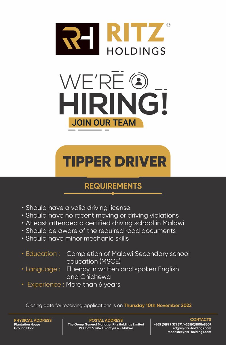 RitzHoldings's tweet photo. WE ARE HIRING! https://t.co/aeqrY8qnX9