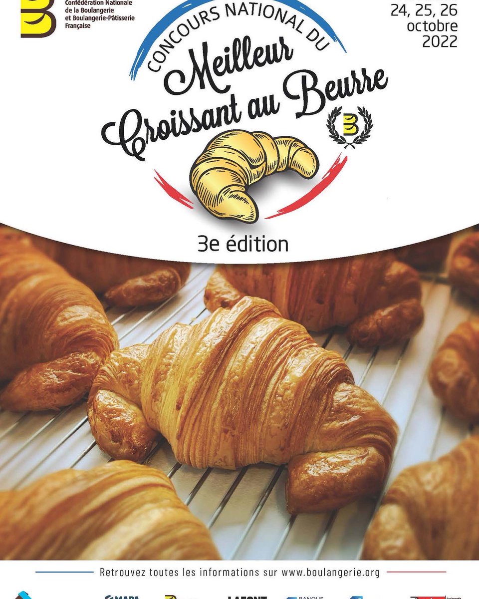 Mb7814's tweet photo. [🏆🥐🇫🇷 3e CONCOURS NATIONAL DU MEILLEUR CROISSANT AU BEURRE 2022 - 
du 24 au 26 octobre 2022 à Versailles 🏆🥐🇫🇷]
Je ne peux pas , j’ai mon cours de dentelle
#CNBF #cmailedefrance #cmay #cfaversailles #boulangerdefrance 
#jefaismescroissantsdansmonfournil
#U2P #CGAD https://t.co/e43PjMnYFu