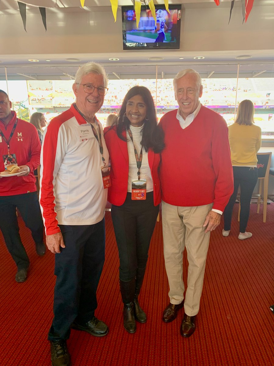 Congratulations on a great win for Terps Homecoming! It was fun to watch the exciting game with Steny Hoyer <a href="/StenyHoyer/">Steny Hoyer</a> and our next Lt. Governor Aruna Miller @ArunaMiller.  Go Terps!