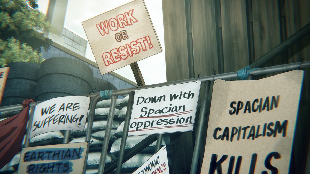Divinenega's tweet photo. Glad to see Gundam is remaining as apolitical as ever, with absolutely no messages or anything to say about current events #g_witch https://t.co/4DHsHDF7my