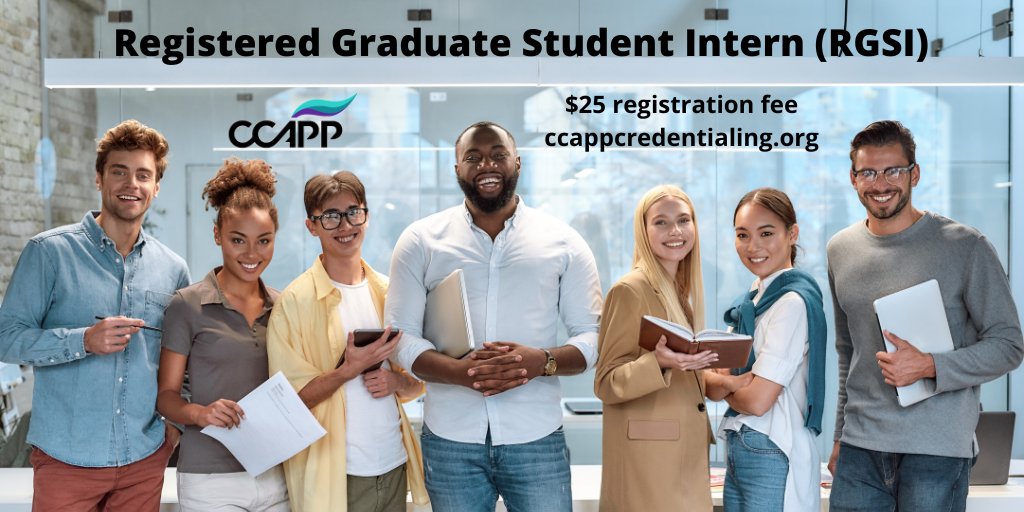CCAPP4U's tweet photo. Are you a California-based graduate student interns participating in a supervised internship? CCAPP has the Registered Graduate Student Intern (RGSI) program that lets you waive the 45-hour education and 9-hour course requirements for $25. Learn more at https://t.co/F1BqtwJFo0 https://t.co/bFREcxaqGh