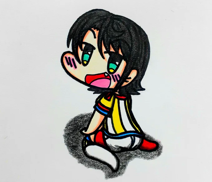 『豆大福を食べるおチビスバルちゃん』『女の子座り振り向きスバルちゃん』『スバ谷くん』『寝る時につい脱いじゃうすばるちゃん』のrkgk4枚ですお納めください。#プロテインザスバル 