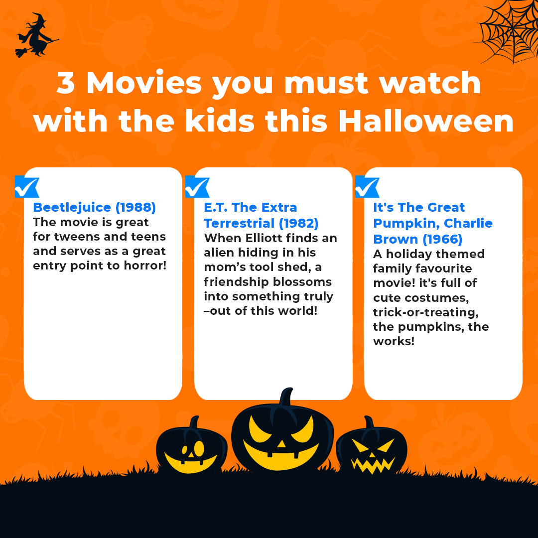 It's almost time to prepare for Halloween. Have you made a binge watchlist? These are our top recommendations for you to watch with the whole family. #Halloween #Halloween2022 #HalloweenMovies