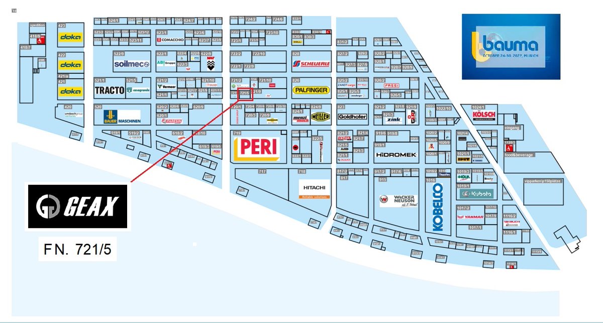 Where to find us at <a href="/baumaOfficial/">bauma Official</a>  Munich, 24-30 October.  Visit us to discover the latest additions to our range of drilling equipment. #geax #bauma2022 #bauma #drilling #spezialtiefbau