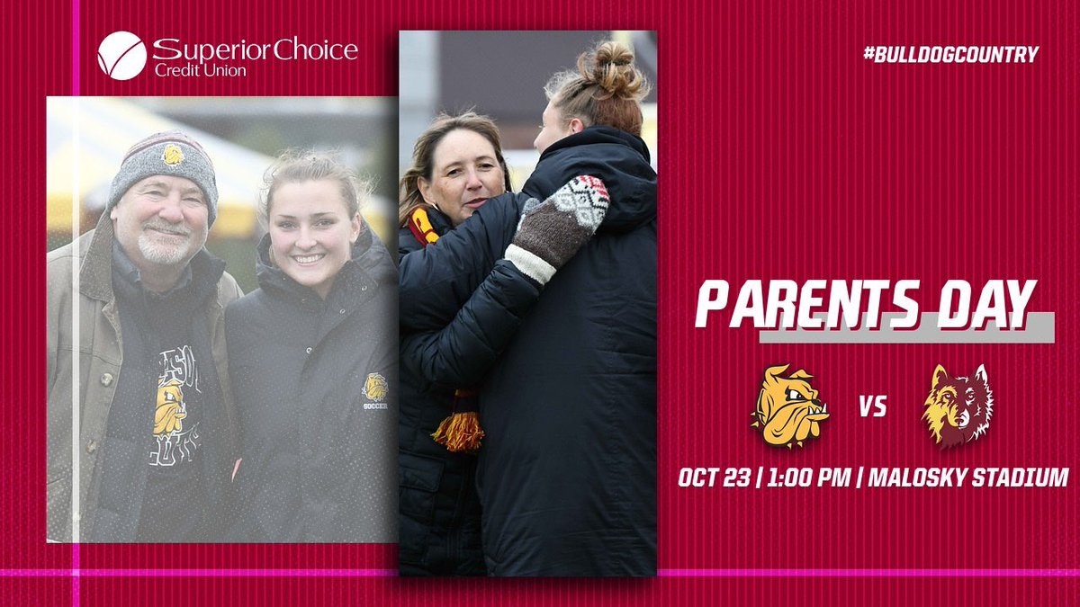 UMDSoccer's tweet photo. Big day at Malosky! Today is parent appreciation day … oh and GAMEDAY 😉

🆚 Northern State    
🕔 1:00 PM
📍James S. Malosky Stadium 
📺 https://t.co/s3taktV4UW
📊 https://t.co/IArMpctF6R

#bulldogcountry https://t.co/ZDpBYliO2U