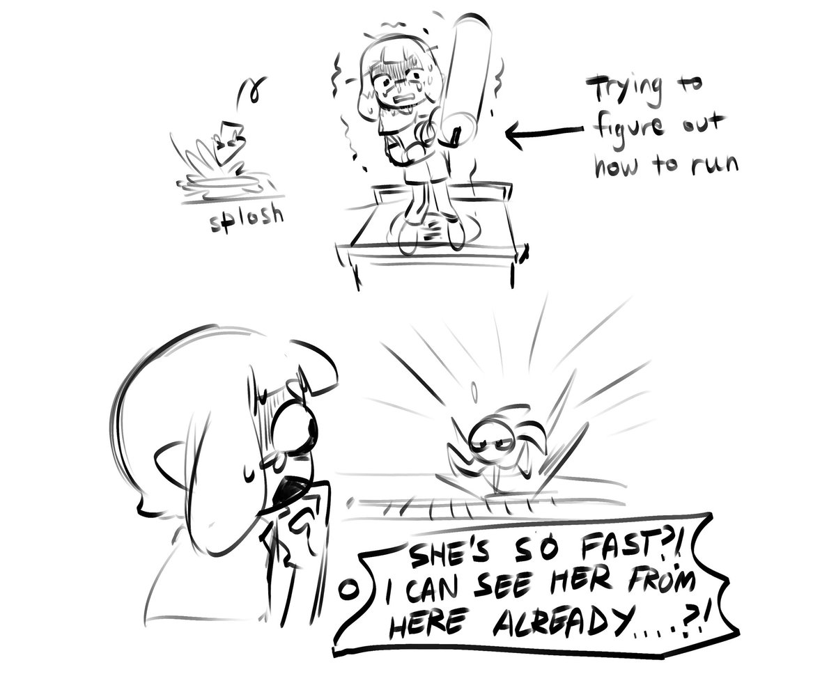 I wanted to draw an incident when I played with @LeeORpogeun….. I feared for my life 