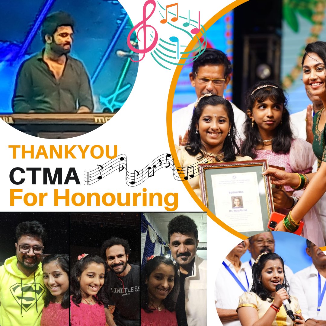 Thankyou CTMA for Honouring! Thankyou Stephen Devassy & Team! #stephendevassy #nehagirish #singerneha #ctma #supersingerneha #singerng #ssjneha #ssj8