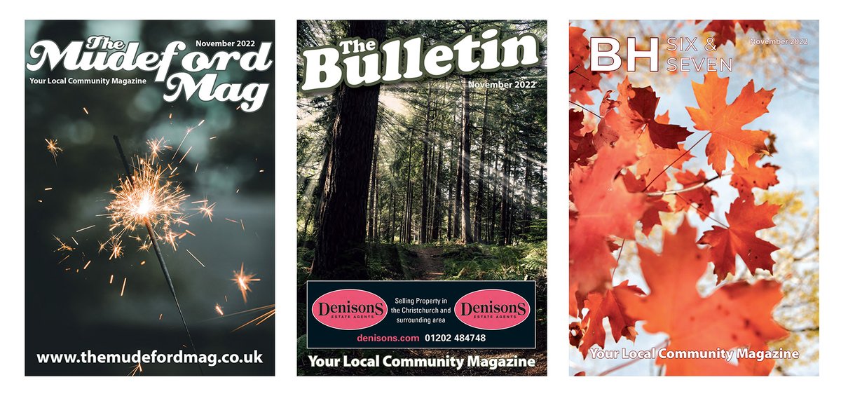 MudefordMag's tweet photo. The November editions of The MudefordMag, The Bulletin and BH Six and Seven are now available to read online at https://t.co/8WfldEfgEa 

#Local #Community #Magazine #localbusiness #Advertising #Mudeford #NewForest #Iford #KingsPark #littledown #Christchurch #Highcliffe #BH7 #BH6 https://t.co/vyqu8g7uJS
