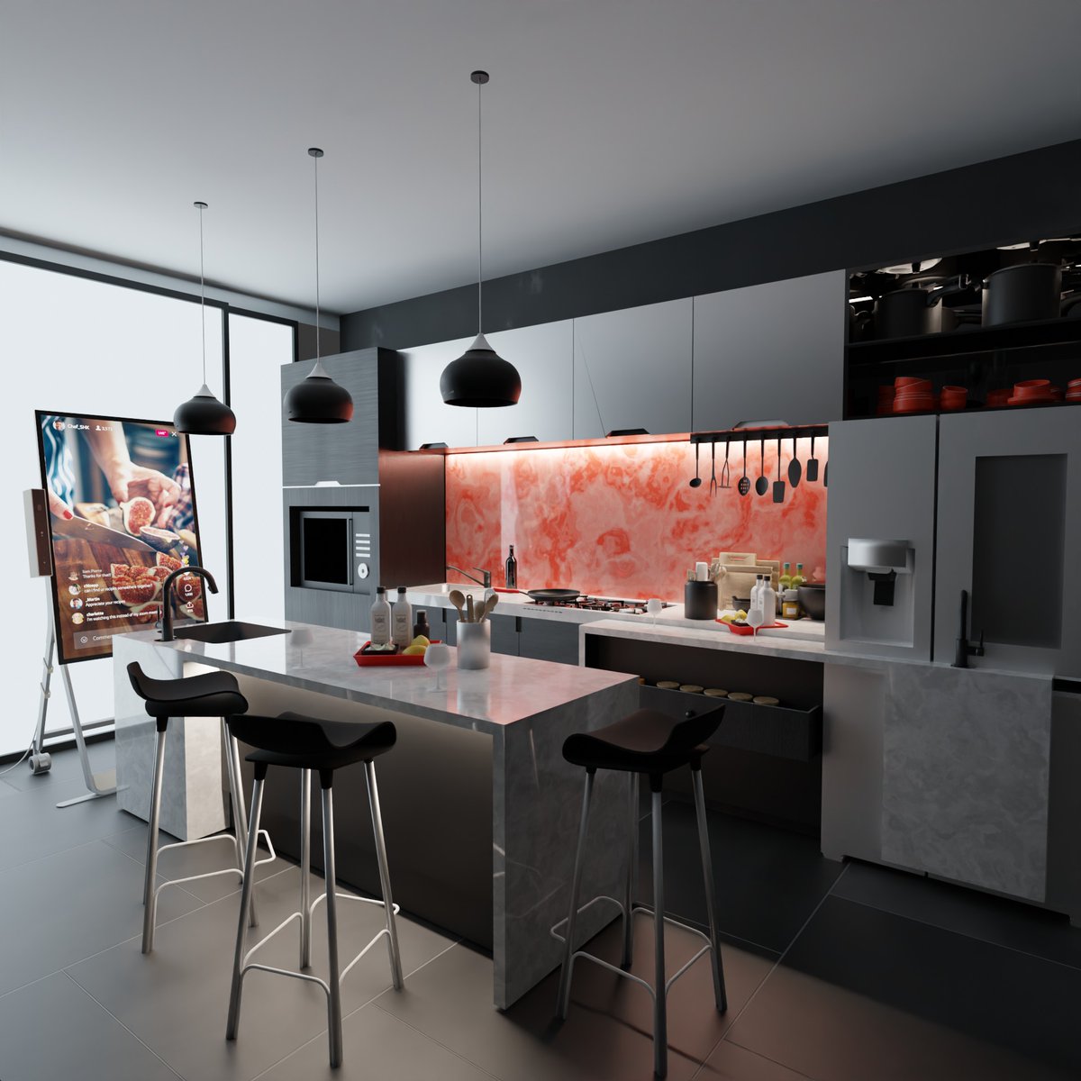 LGGulf's tweet image. Following a recipe while going back and forth on your tiny smartphone screen is too much work and can be a mess. Keep your hands busy cooking the recipes you crave without the hassle.
LG One:Quick Flex is bigger &amp;amp; smarter, making cooking so much easier.

#LGOneQuick #LG #LGGulf