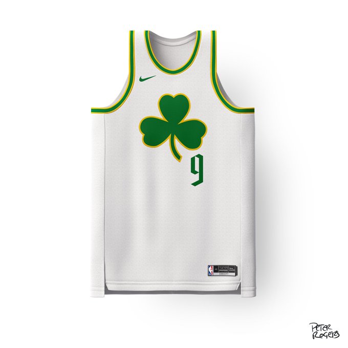 Pete Rogers designs some really great Boston Celtics jersey