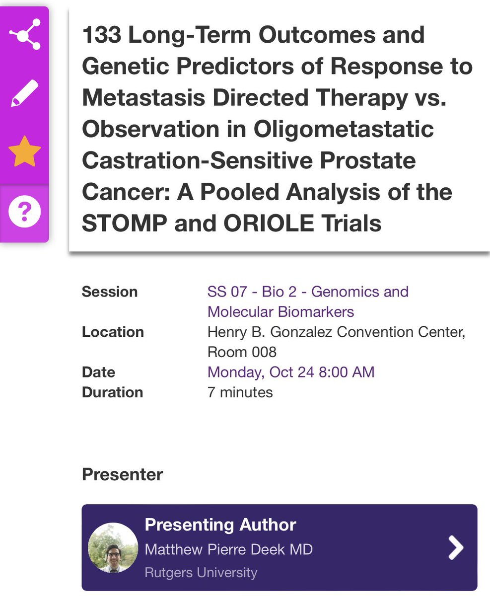 Please come and join our faculty @matthewdeek presenting his study on oligometasis #ASTRO2022 @ASTRO_org @RU_RadOnc @RutgersCancer @RWJMS @Rutgers_NJMS