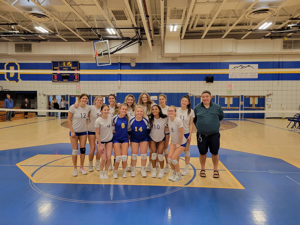 QbyAthletics's tweet photo. Congratulations to the volleyball team for winning the Foothills Council Championship with a three set victory over Johnstown. https://t.co/MRnhXbzI7b
