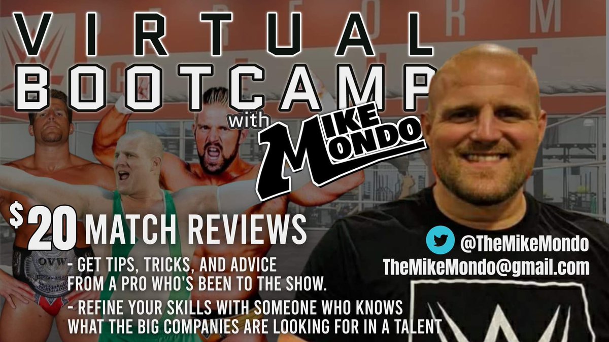 TheMikeMondo's tweet photo. Set up your appointment today! #mondobootcamp #wrestling #mindofmondo https://t.co/snXWqC8J2T