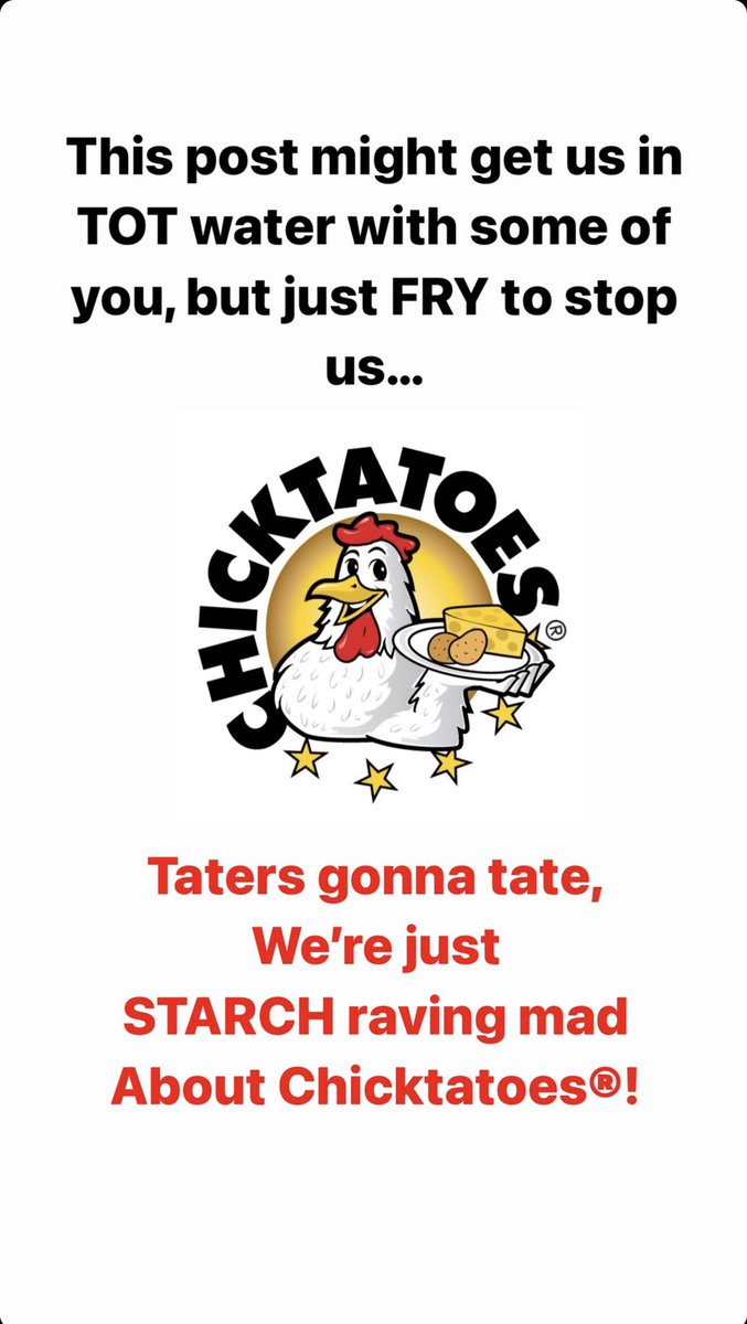 chicktatoes's tweet photo. Another #spudsunday story from Chicktatoes®!!!

#Chicktatoes® #appetizers #starters #munchies #chicken #cheese #potatoes #hashbrowns #keywest #local #eatlocal #cluckit #gottagetthosechicktatoes

#localbusinesses #supportlocalbusinesses #supportlocal #communityfirst #Chicktatoes® https://t.co/vXD5ays4Xg
